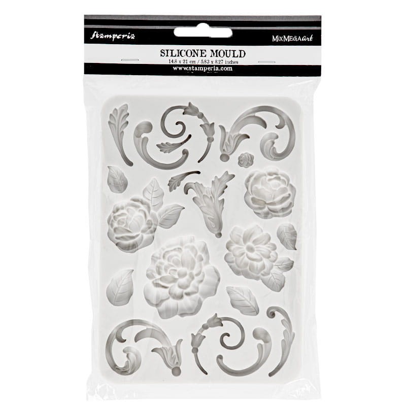 Foremka-silikonowa-Stamperia-A5-Brocante-Antiques-flowers-and-embellishments-01