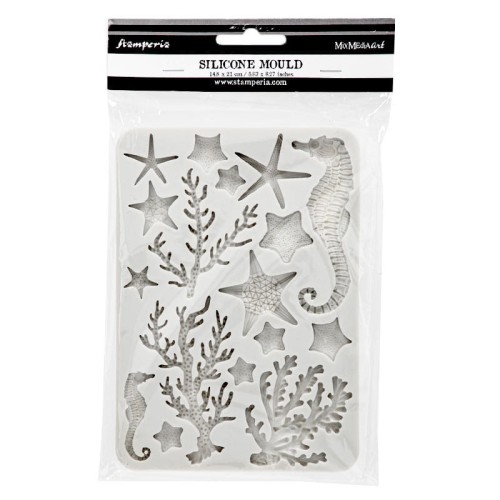 Foremka silikonowa Stamperia A5 - Sea Land corals