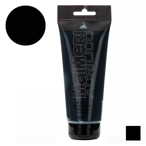 Farba akrylowa Maimeri Acrilico 200 ml - 537 Carbon black