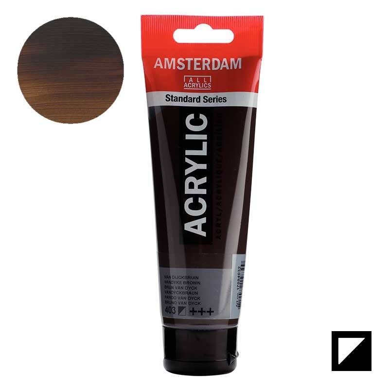 Farba akrylowa Amsterdam Acrylic 120 ml 403 Vandyke brown 01