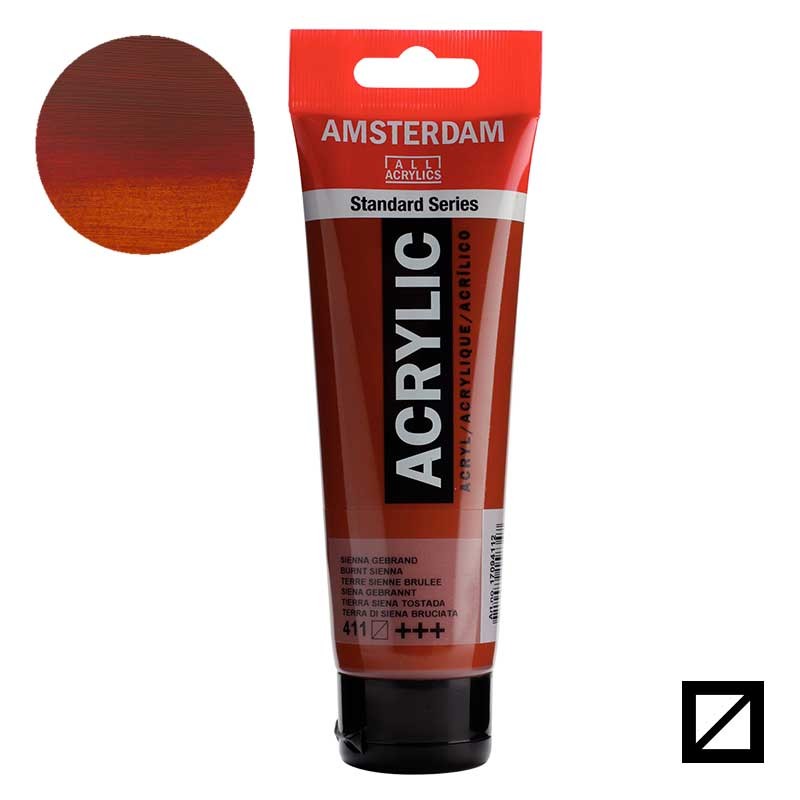 Farba akrylowa Amsterdam Acrylic 120 ml 411 Burnt sienna 01