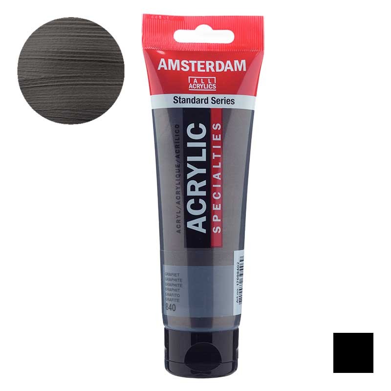 Farba akrylowa Amsterdam Acrylic 120 ml 840 Graphite 01