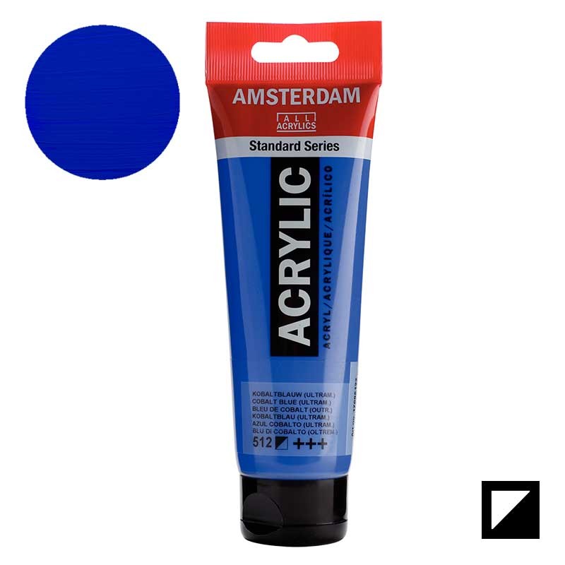 Farba akrylowa Amsterdam Acrylic 120 ml 512 Cobalt blue (ultramarine) 01