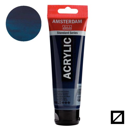 Farba akrylowa Amsterdam Acrylic 120 ml - 566 Prussian blue (phthalo)