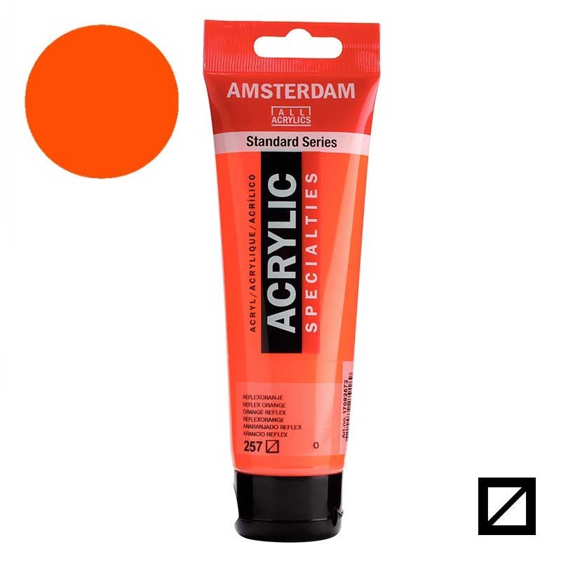 Farba akrylowa Amsterdam Acrylic 120 ml 257 Reflex orange 01