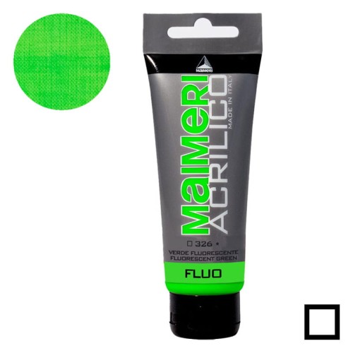 Farba akrylowa Maimeri Acrilico 200 ml - 326  Fluorescent green