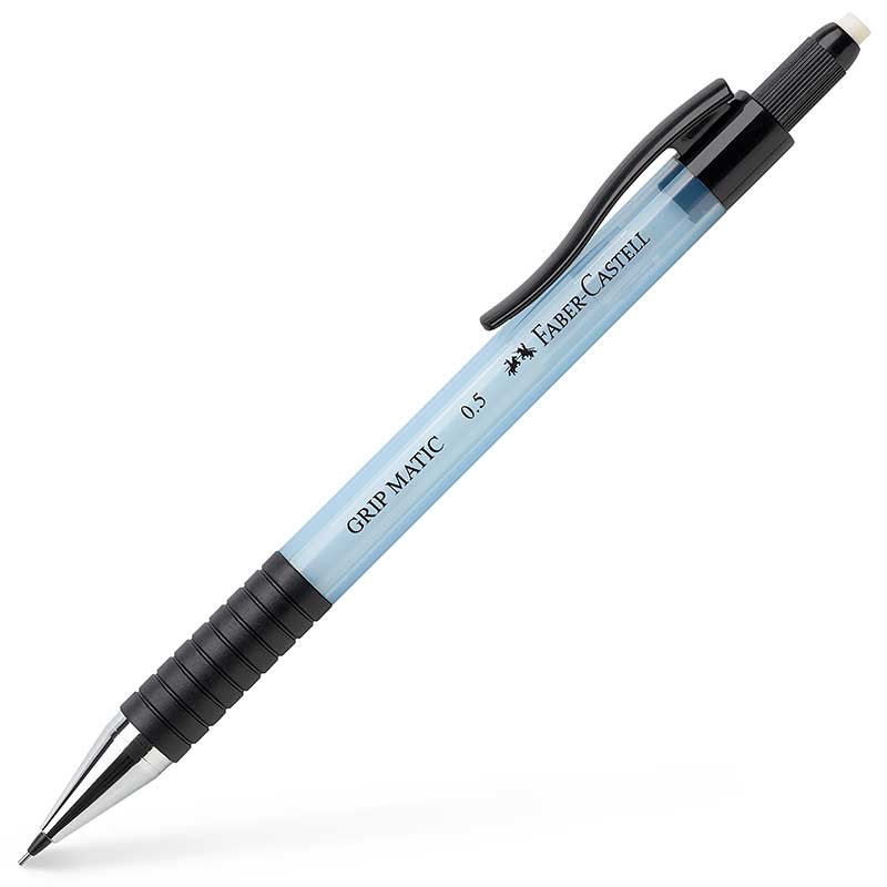 Ołówek automatyczny Faber-Castell Grip Matic 0.5 mm błękitny + wkłady 02
