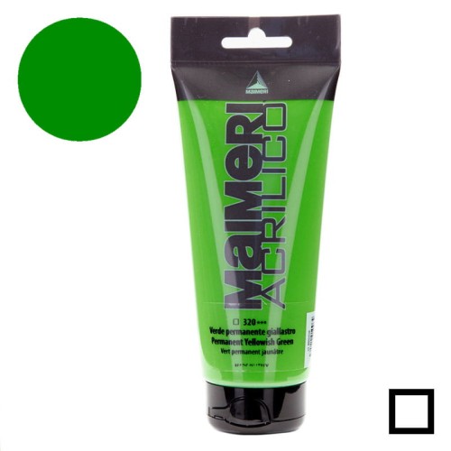 Farba akrylowa Maimeri Acrilico 200 ml - 320 Permanent yellowish green