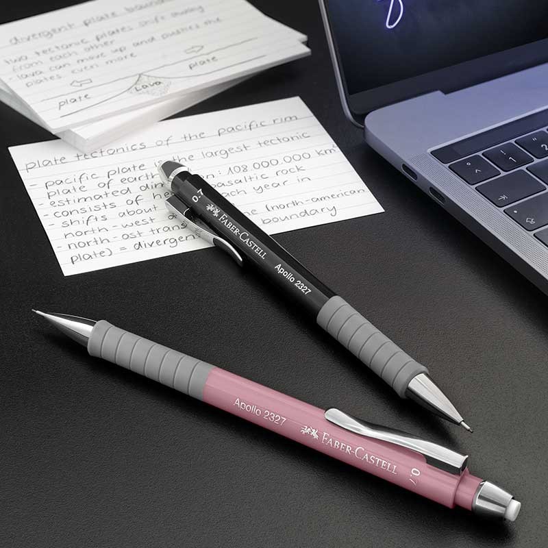 Ołówek automatyczny Faber-Castell Apollo 0.7 mm B różowy 02