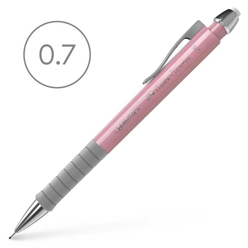 Ołówek automatyczny Faber-Castell Apollo 0.7 mm B różowy 01