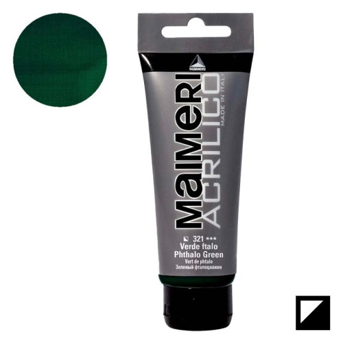 Farba akrylowa Maimeri Acrilico 200 ml - 321 Phthalo green