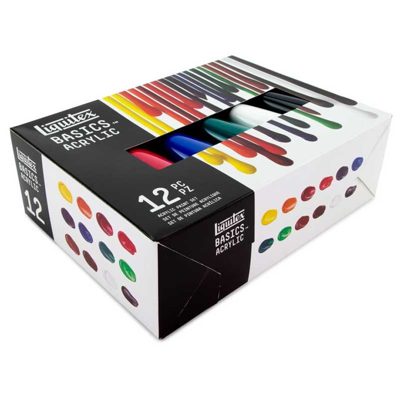 Farby akrylowe Liquitex Basics zestaw 12 x 118 ml 04
