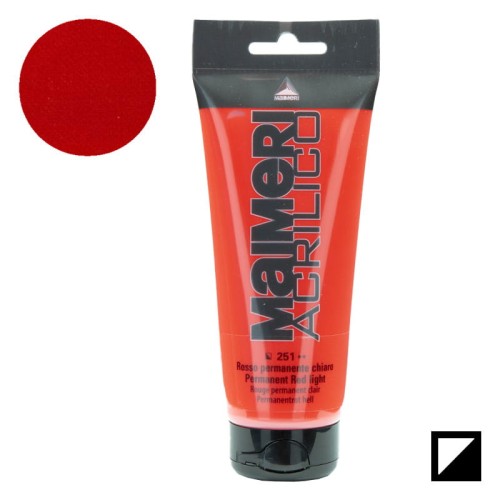 Farba akrylowa Maimeri Acrilico 200 ml - 251 Permanent red light