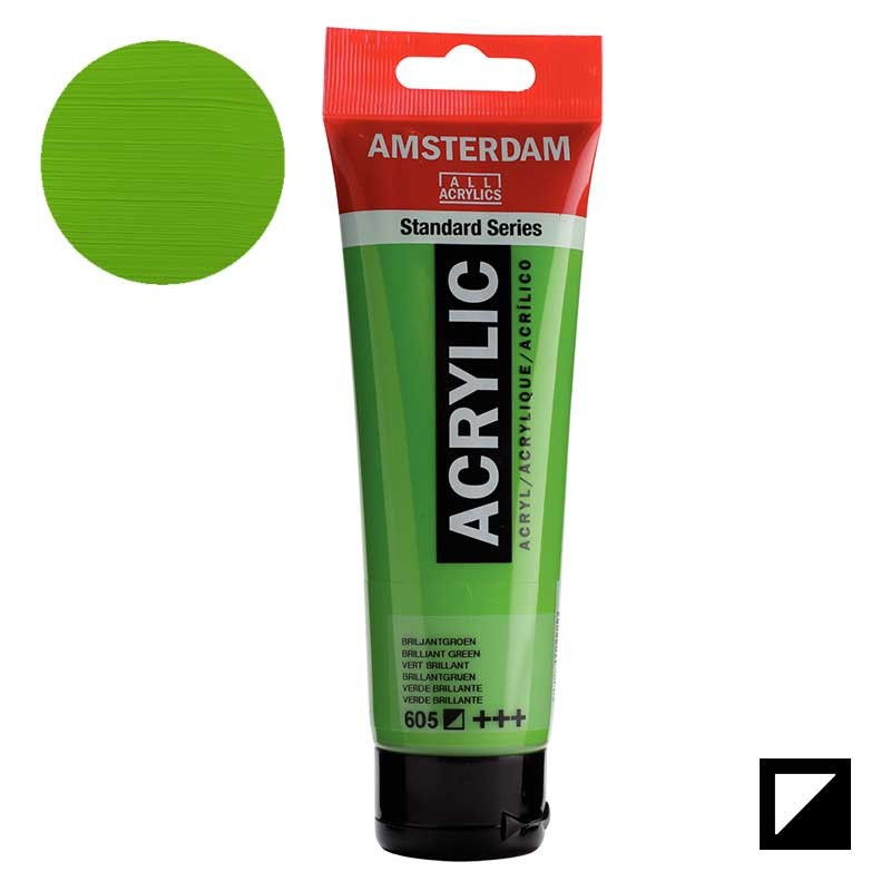 Farba akrylowa Amsterdam Acrylic 120 ml 605 Brilliant green 01