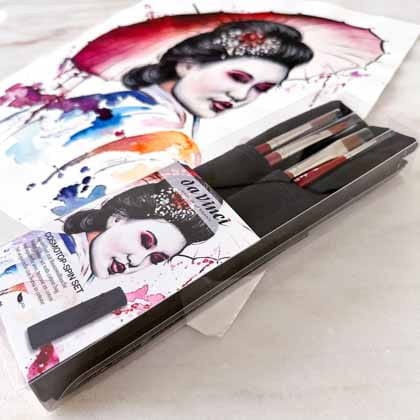 Pędzle syntetyczne da Vinci zestaw COSMOTOP-SPIN set 4064 - 4 szt. + etui.07