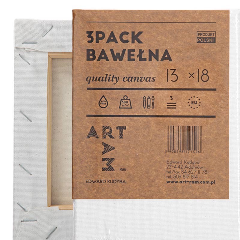 3Pack komplet podobrazi Art Ram 13x18 cm 01