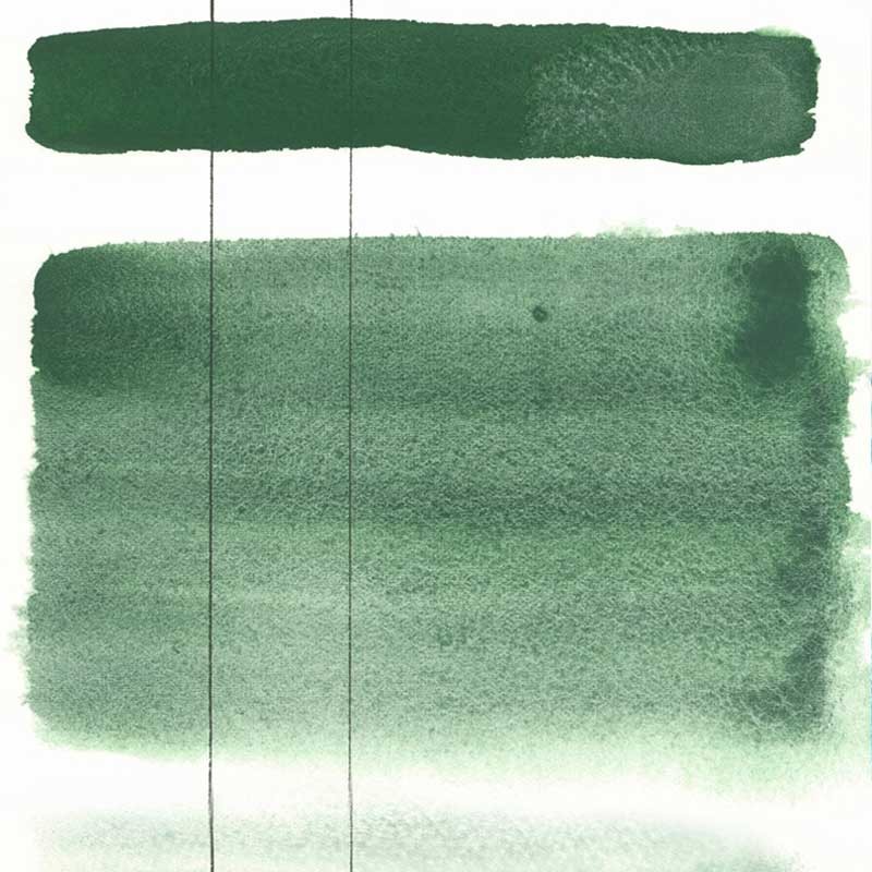 Farba-akwarelowa-Aquarius-kostka-270-Zieleń-chromowa-ciemna-próbka-koloru
