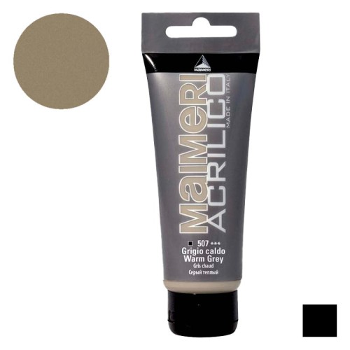 Farba akrylowa Maimeri Acrilico 200 ml - 507 Warm grey