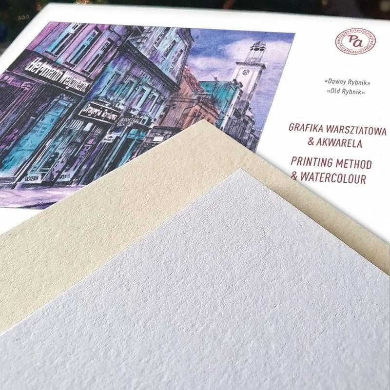 Blok do akwareli i grafiki warsztatowej Dawny Rybnik 100% bawełny A3 300 g 12 ark. 02