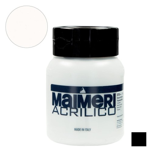 Farba akrylowa Maimeri Acrilico 500 ml - 018 Titanium white