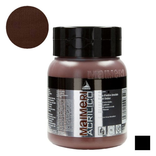 Farba akrylowa Maimeri Acrilico 500 ml - 492 Burnt umber