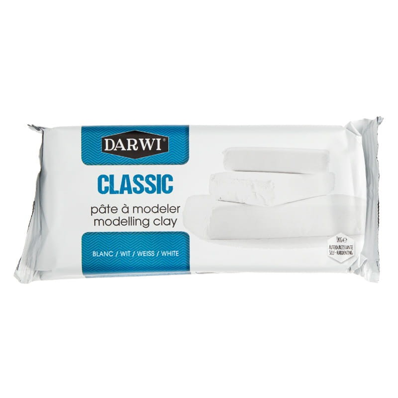 Glina, masa samoutwardzalna Darwi 1 kg - biała 02