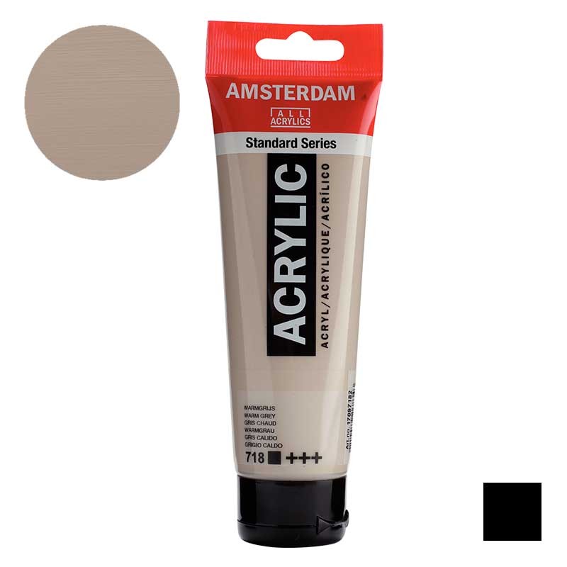 Farba akrylowa Amsterdam Acrylic 120 ml 718 Warm grey 01