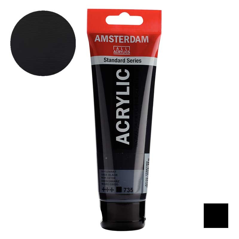 Farba akrylowa Amsterdam Acrylic 120 ml 735 Oxide black 01