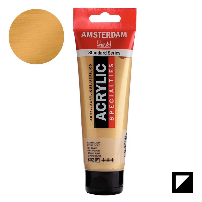 Farba akrylowa Amsterdam Acrylic 120 ml 802 Light gold 01