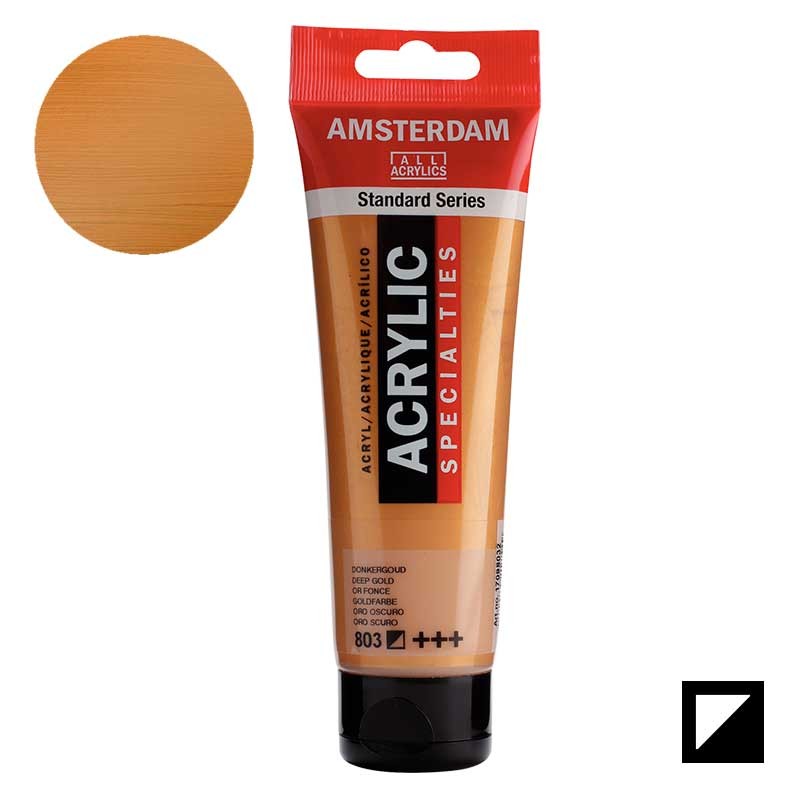 Farba akrylowa Amsterdam Acrylic 120 ml 803 Deep gold 01
