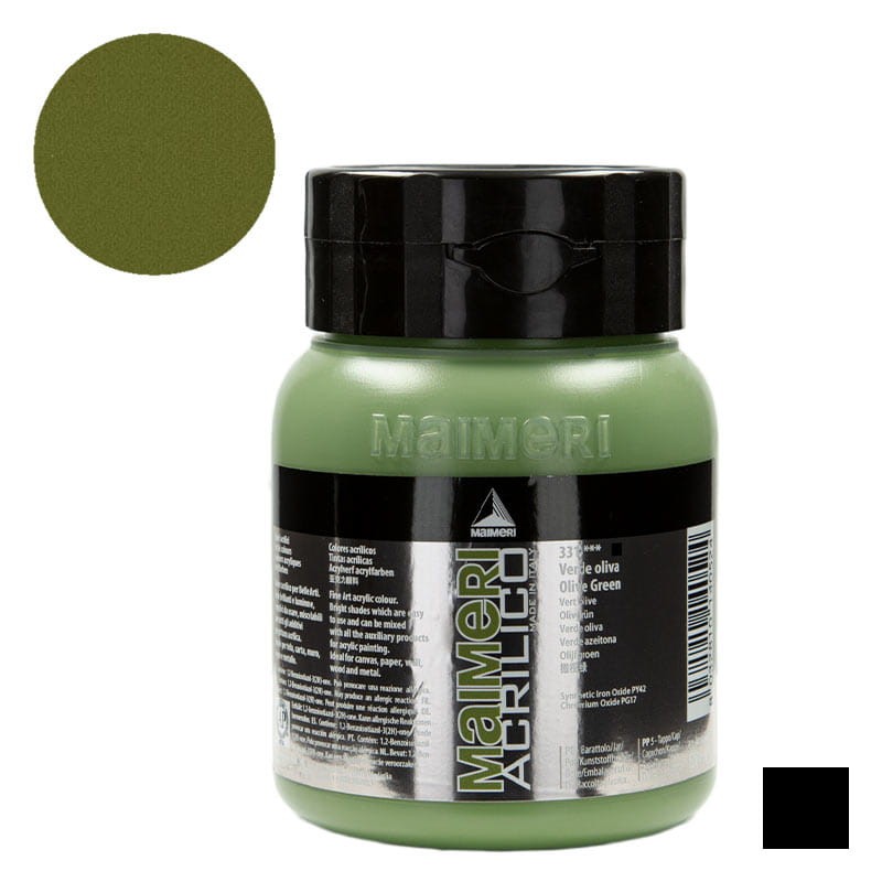 Farba-akrylowa-Maimeri-Acrilico-500-ml-331-Olive-green