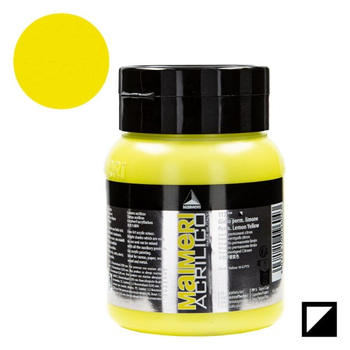 Farba akrylowa Maimeri Acrilico 500 ml - 112 Permanent lemon yellow