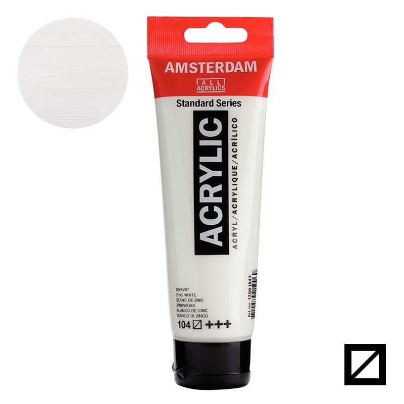 Farba akrylowa Amsterdam Acrylic 120 ml 104 Zinc white 01
