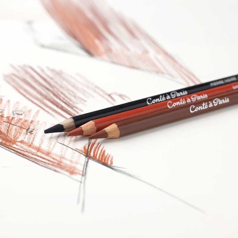 Kredki artystyczne Conté à Paris Sanguine zestaw 6 szt. 02