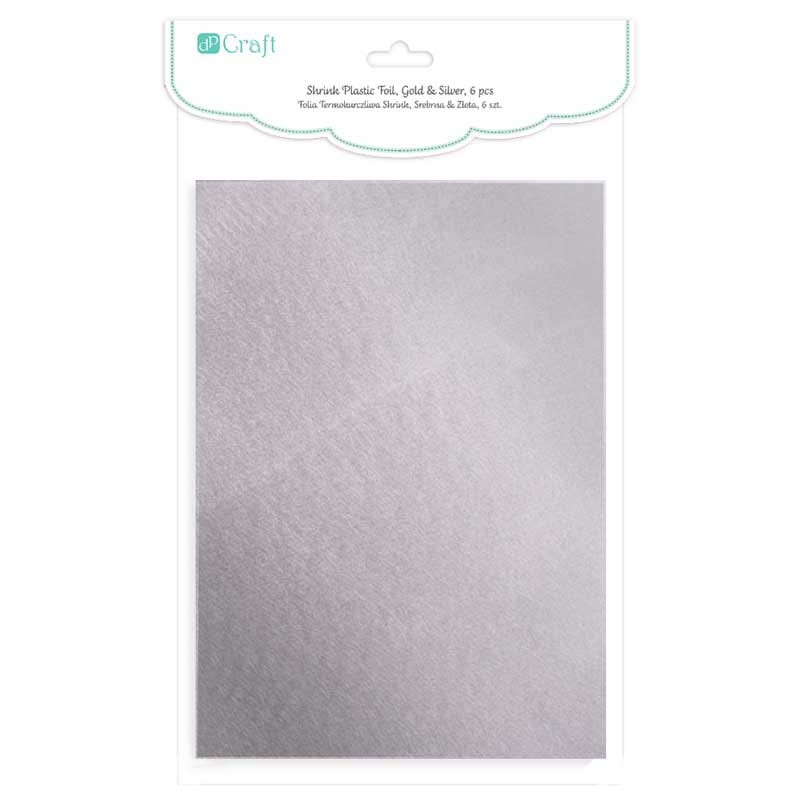 Folia termokurczliwa dpCraft shrink 6 szt. złota & srebrna 01