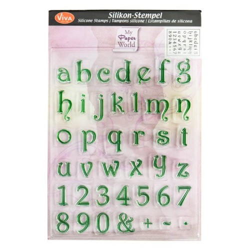 Stemple silikonowe transparentne Viva - Alphabet