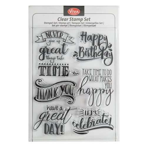 Stemple silikonowe transparentne Viva - Lettering