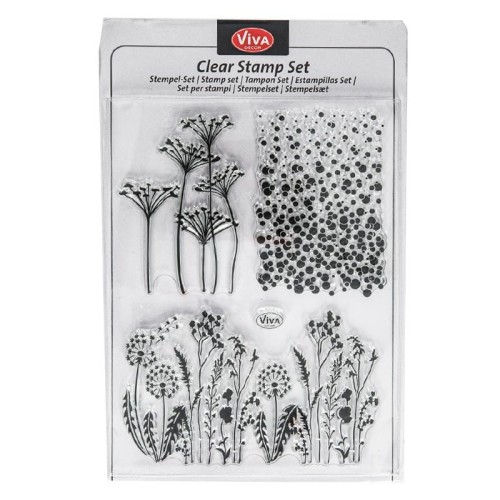 Stemple silikonowe transparentne Viva - Meadow