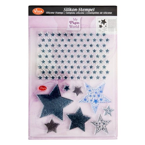 Stemple silikonowe transparentne Viva - Stars