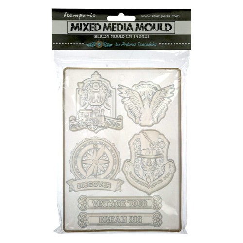 Foremka silikonowa Stamperia A5 - Sir Vagabond vintage tour