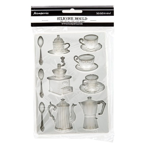 Foremka silikonowa Stamperia A5 - Coffee and Chocolate cups