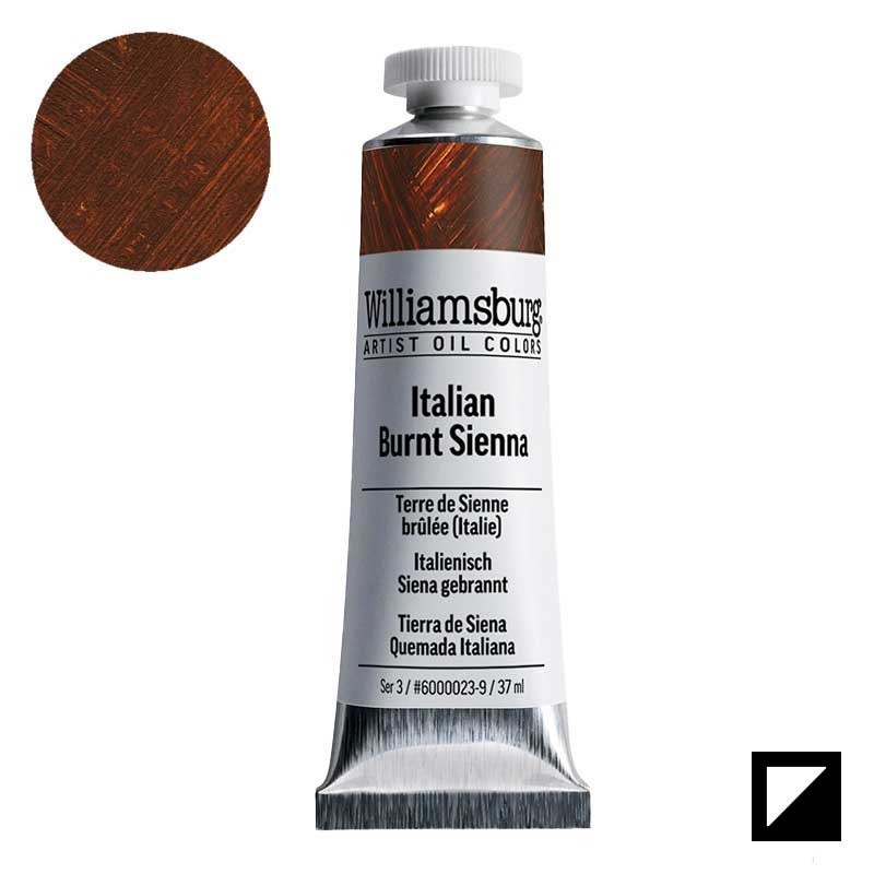 Farba olejna Williamsburg Artist Oil Colors 37 ml Italian Burnt Sienna 01