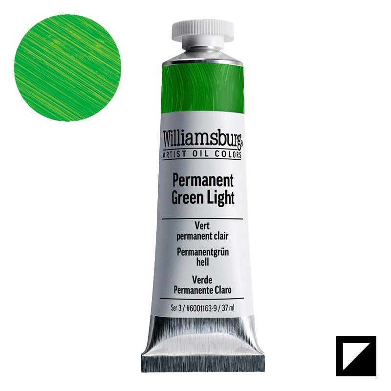 Farba olejna Williamsburg Artist Oil Colors 37 ml 1163 Permanent Green Light 01