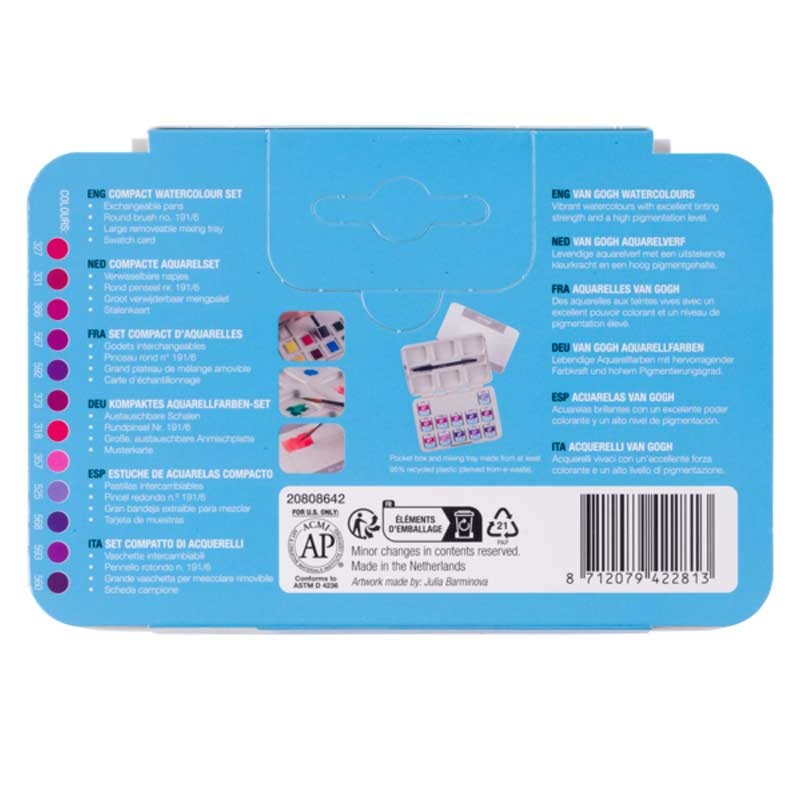 Farby-akwarelowe-Van-Gogh-zestaw-Pocket-Box-Pinks-&-Violets-12-kostek-Talens-03