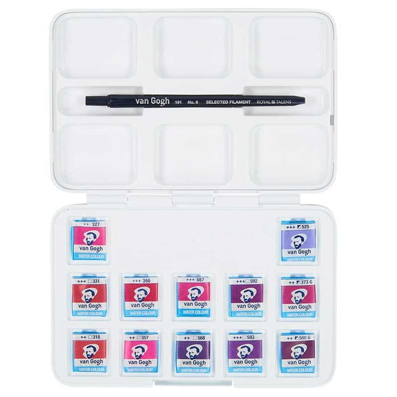 Farby-akwarelowe-Van-Gogh-zestaw-Pocket-Box-Pinks-&-Violets-12-kostek-Talens-02