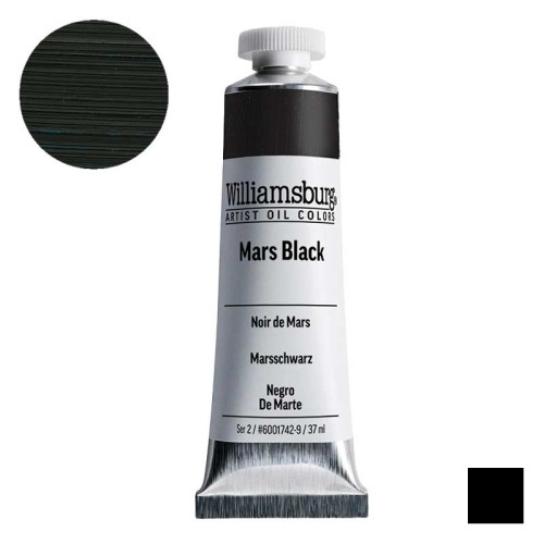 Farba olejna Williamsburg Artist Oil Colors 37 ml - 1742 Mars Black