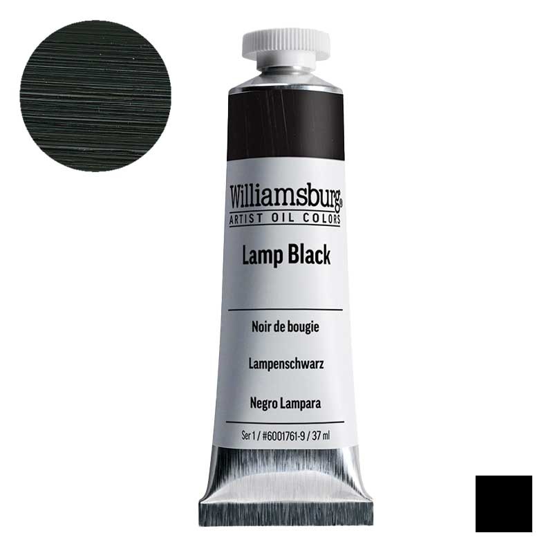 Farba olejna Williamsburg Artist Oil Colors 37 ml 1761 Lamp Black 01