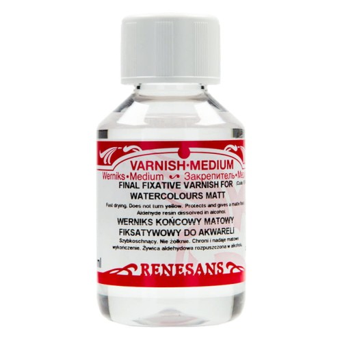 Werniks końcowy matowy fiksatywowy do akwareli Renesans - 100 ml 