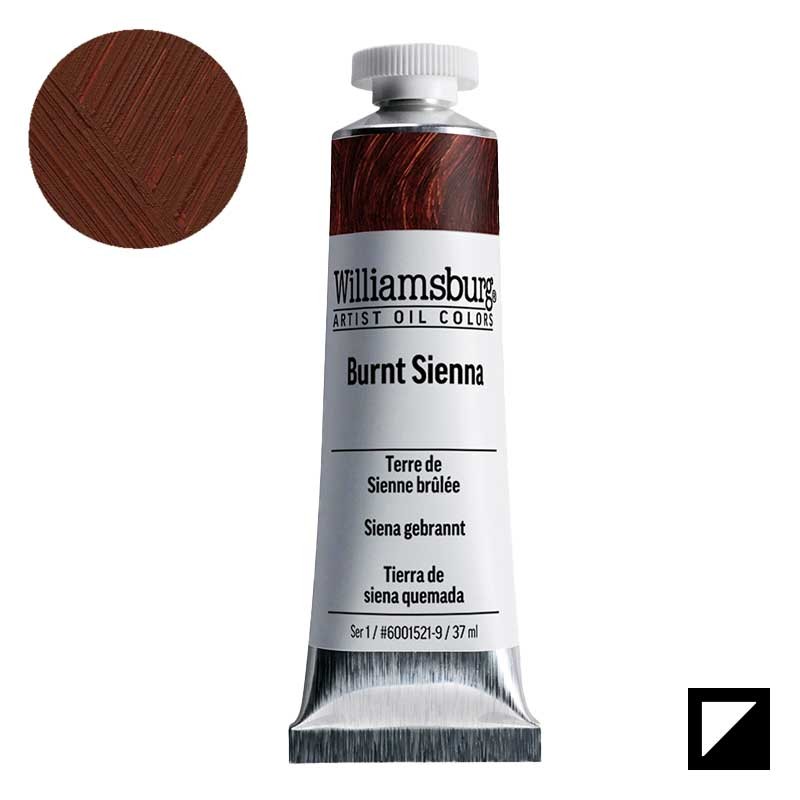 Farba olejna Williamsburg Artist Oil Colors 37 ml 1521 Burnt Sienna 01
