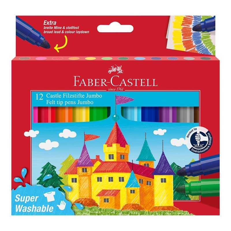 Flamastry Faber-Castell Jumbo zestaw 12 szt. 01